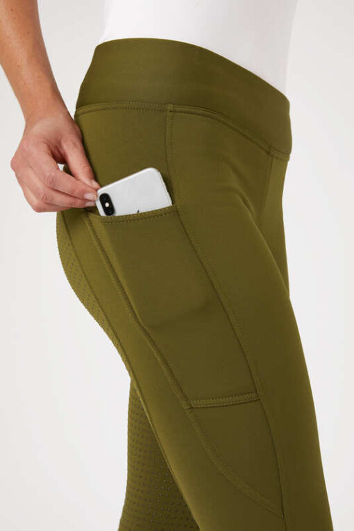 Active Women's Full Grip Winter Riding Tights with Phone Pocket - Image 7