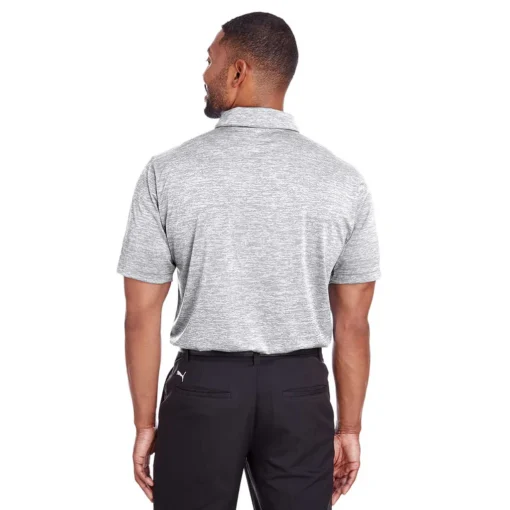 Puma Golf Men's Bright White Icon Heather Polo - Image 2