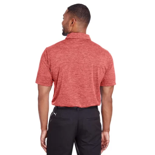Puma Golf Men's High Risk Red Icon Heather Polo - Image 2