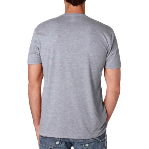 Next Level Men's Dark Heather Grey Premium Fitted CVC Crew Tee - Image 2