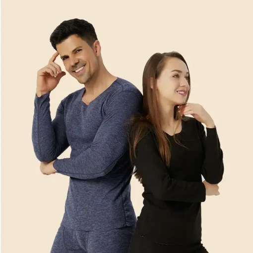 Wholesales seamless Thermal Underwear for Men Long John Set for winter Mens 2 pc Long Sleeve Top and Pants Fleece Lined Base La