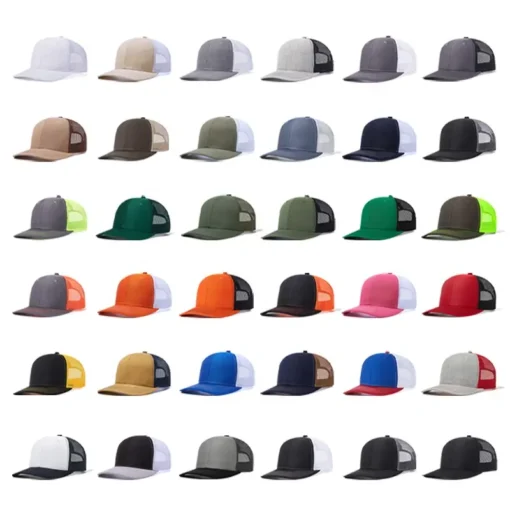 Wholesale 6 Panel trucker hat For Men Blank Logo 3D Embroidery Leather Patch Solid Custom Richardson 112 Trucker Hat - Image 2