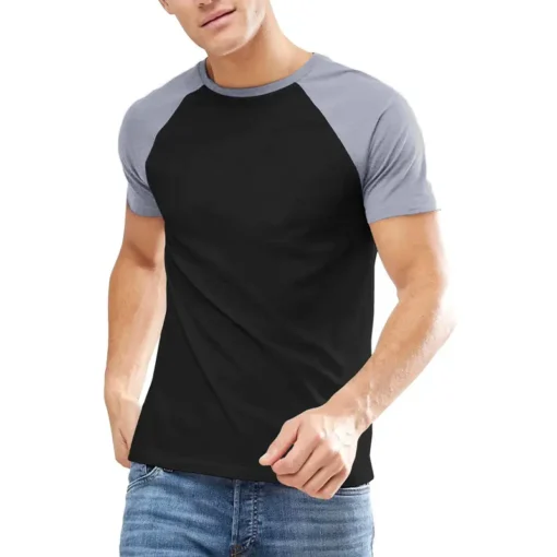 Outdoor Merino wool quick drying short-sleeved round neck color matching casual running hiking T-shirt - Image 2