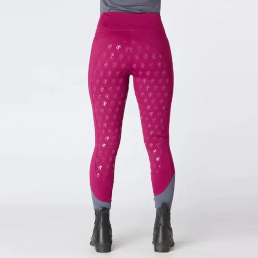 Horse Riding Low Rise Full Seat Leggings Pants Women's Riding Tights Knee Patch Ventilated Active Schooling Tights