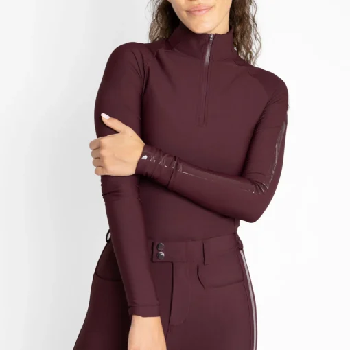 Quick Dry Women Horse Riding Base Layer Long Sleeve Half Zipper Horseback Riding Shirt Baselayer Equestrian Clothes Wholesale