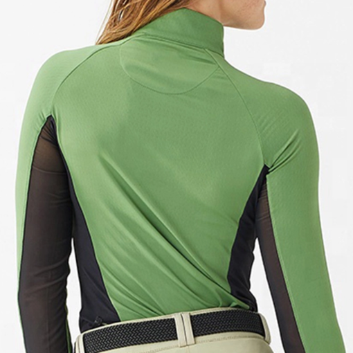 2022 Custom Sports Horse Riding Breeches Base Layer Women Long Sleeve Equestrian Horse Riding Shirt - Image 3