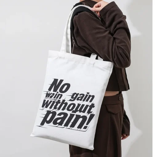 Big Tote Bag Small Canvas Tote Bag Cotton Canvas Custom Canvas Bag With Custom Printed Logo - Image 2