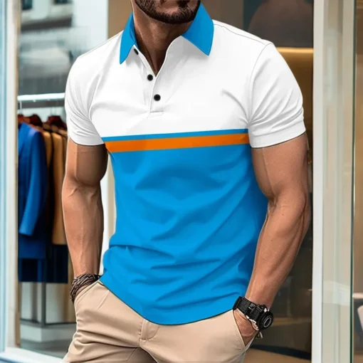 OEM Fashionable Top Quality Polo Shirts T-shirt Street Golf Custom Logo Casual Embroidery Brand Sportswear Men's Polo Shirts