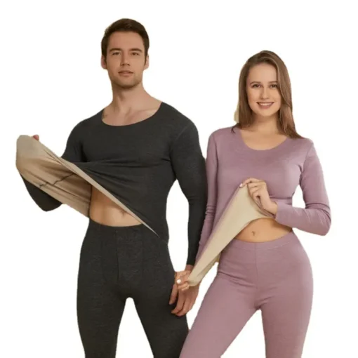 Wholesales seamless Thermal Underwear for Men Long John Set for winter Mens 2 pc Long Sleeve Top and Pants Fleece Lined Base La - Image 5