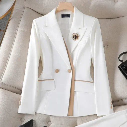 Office Clothing Women Fashion Casual Fall Outfits Street Wear Two Pieces Ladies Suit Women Suits - Image 3