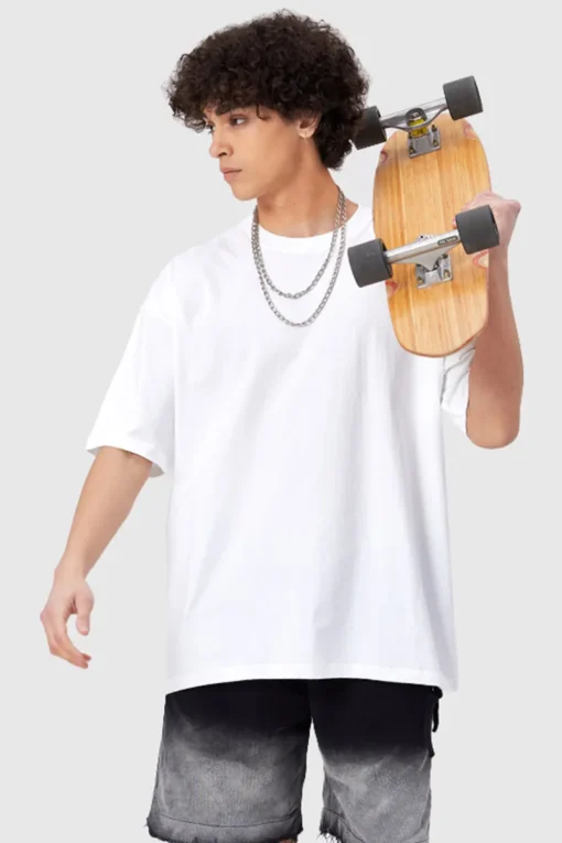 Multiple Colors Summer Loose Blank Oversized Men T Shirt Cotton Heavy T Shirt Oversize Man - Image 5