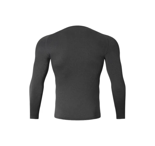 Fitness Training Compression Shirt Long Sleeve Fleece Under Base Layer Gym Shirt For Men - Image 2