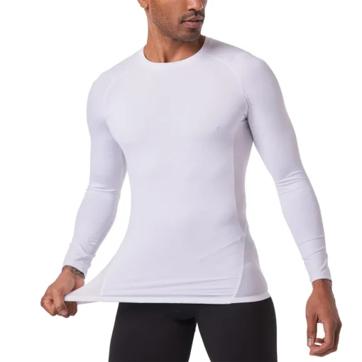 Compression Shirts for Men Long Sleeve Athletic Cold Weather Base Layer Undershirt Gear T Shirt for Workout - Image 5