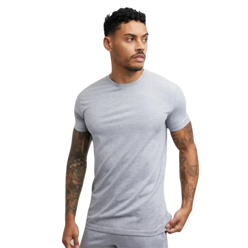 Custom Men's Sports T-Shirt - 100% Cotton, Spandex Blend, Running Gym Casual Wear, Short Sleeve, 2021 New, Blank - Image 2