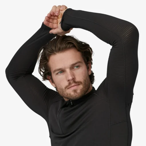 Custom men's outdoor long sleeved standing neck slim fit 1/4 quarter zip shirt pullover baselayer tops horse riding zipper tops - Image 3