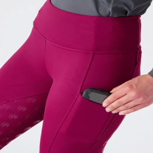 Horse Riding Low Rise Full Seat Leggings Pants Women's Riding Tights Knee Patch Ventilated Active Schooling Tights - Image 4