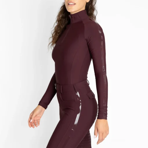 Quick Dry Women Horse Riding Base Layer Long Sleeve Half Zipper Horseback Riding Shirt Baselayer Equestrian Clothes Wholesale - Image 2