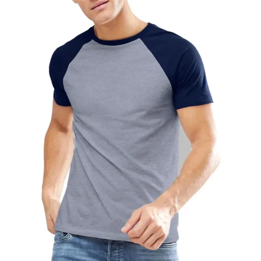 Outdoor Merino wool quick drying short-sleeved round neck color matching casual running hiking T-shirt