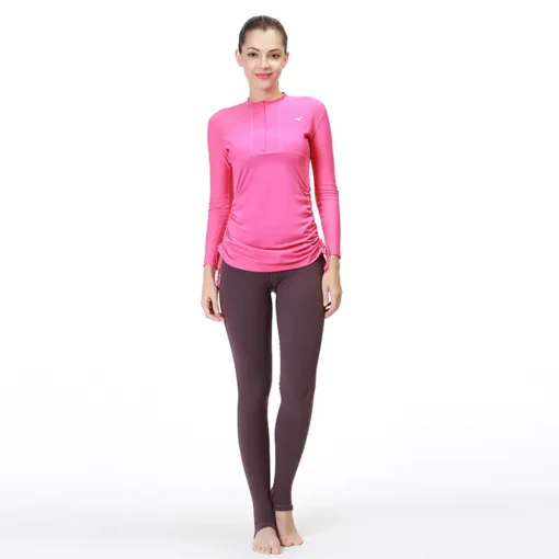 Rash Guard Compression & Base Layer Shirt for Women Long Sleeve Digital Sublimation Printed Customized Fabric Sportswear XS-XXXL - Image 4