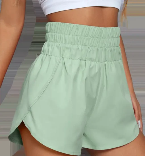 Summer New Fashion Women Workout Gym Warm-up Shorts High Waist Casual Loose Polyester Spandex Yoga Shorts for Women