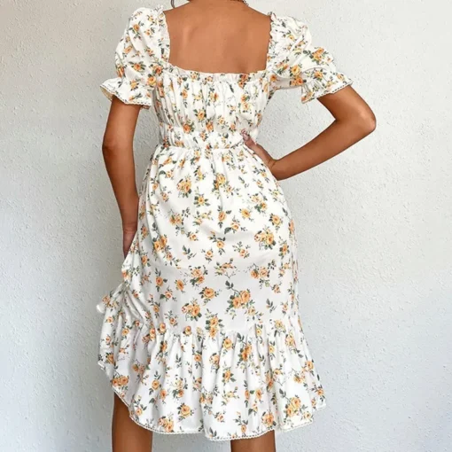 OEM/ODM 2024 New Arrivals Elegant Women Dresses Floral Casual Dress custom clothing korean clothes dress - Image 5